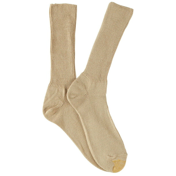 GOLDTOE - Men's Gold Toe 520S Fluffies 1x1 Rib Crew Sock (Khaki 10-13 ...