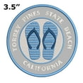 thumbnail image 2 of Torrey Pines State Beach, California 3.5 Inch Iron Or Sew On Embroidered Fabric Badge Patch Ocean Beach, Salt Life Iconic Series, 2 of 2