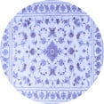 thumbnail image 1 of Ahgly Company Indoor Round Persian Blue Traditional Area Rugs, 6' Round, 1 of 4