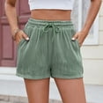 thumbnail image 2 of Afdoent Womens Shorts Women's Pleats Straight Leg Pants High Waist Sports Loose Shorts Casual Fashion Shorts Fashion Vacation Clothes, 2 of 9