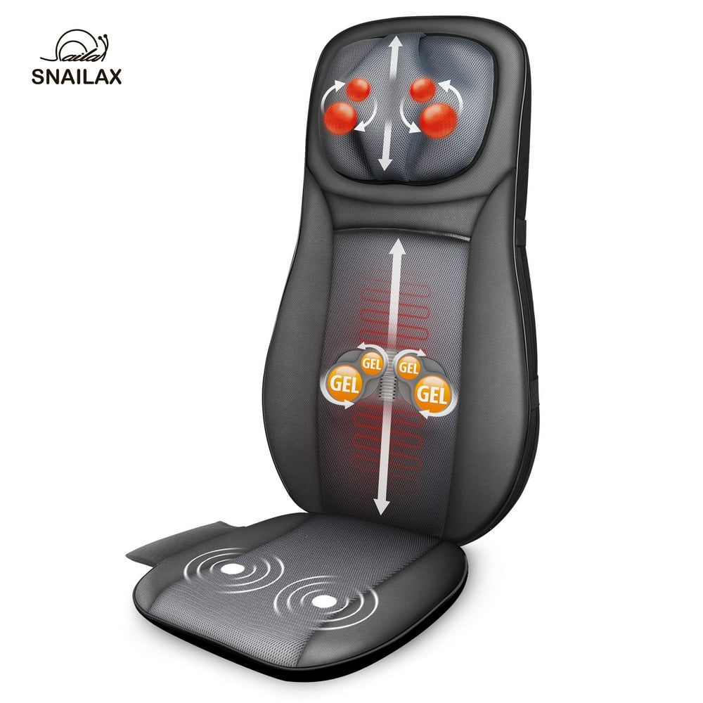 Snailax Shiatsu Back Massager with Heat, Deep Tissue Massage Chair Pad, Neck Massage Seat 