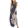 thumbnail image 1 of Gibobby Vestido largo casual de verano para mujer Vestido casual sin mangas clásico C con bolsillos para mujer Moda versátil para el día a día(Morado,XL), 1 of 5