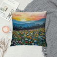 thumbnail image 2 of JEUXUS Soft and Durable Short Plush Pillowcase - Colorful Floral Watercolor Pink and Blue Flower Painting - Spring Flower Pictures White, 2 of 5