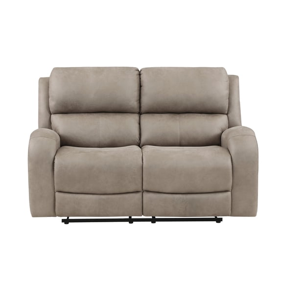 Miekor Furniture Luxurious Style Double Reclining Loveseat 1pc Brown Plush Comfortable Living Room Furniture 80633