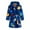 Navy#01, variant on TMOYZQ Toddler Boys Girls Fleece Hooded Robes, Cute Printed Warm Soft Hoodie Flannel Bathrobe Unisex Housecoat Dressing Gown with Belt and Pockets for Kids, 2-8 Years
