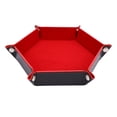 thumbnail image 4 of Foldable Dice Tray Box PU Leather Folding Hexagon Coin Square Tray Dice Game, 4 of 8