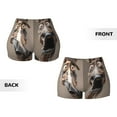 thumbnail image 6 of Yiaed Funny Horse Faces Expressions Print Women's Athletic Shorts Running Shorts Sporty Short High Waisted Elastic Workout Shorts for Yoga Gym Running & Sports -Small, 6 of 8