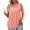 Coral, variant on VOGRACE Plus Size Tee Shirts for Women Summer Floral Pleated Loose Fit Tank Tops Black 3XL