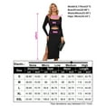thumbnail image 5 of Yesfashion Women Long Sleeve Dress Knit Square Neck Slit Cutout Bodycon Fall Dresses, 5 of 5