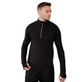 thumbnail image 3 of Tombo Mens Long Sleeve Zip Neck Performance Top, 3 of 3