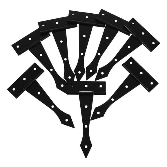 WHAMVOX  8 Pcs Retro Black Hinges Kitchen Cabinet Door Iron