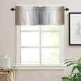 thumbnail image 2 of Brown Grey Kitchen Valances for Windows 42x12 Inch Kitchen Curtains Valances Rod Pocket Gray Farmhouse Modern Rustic Bathroom Window Valances for Window Treatment Decor, 2 of 6