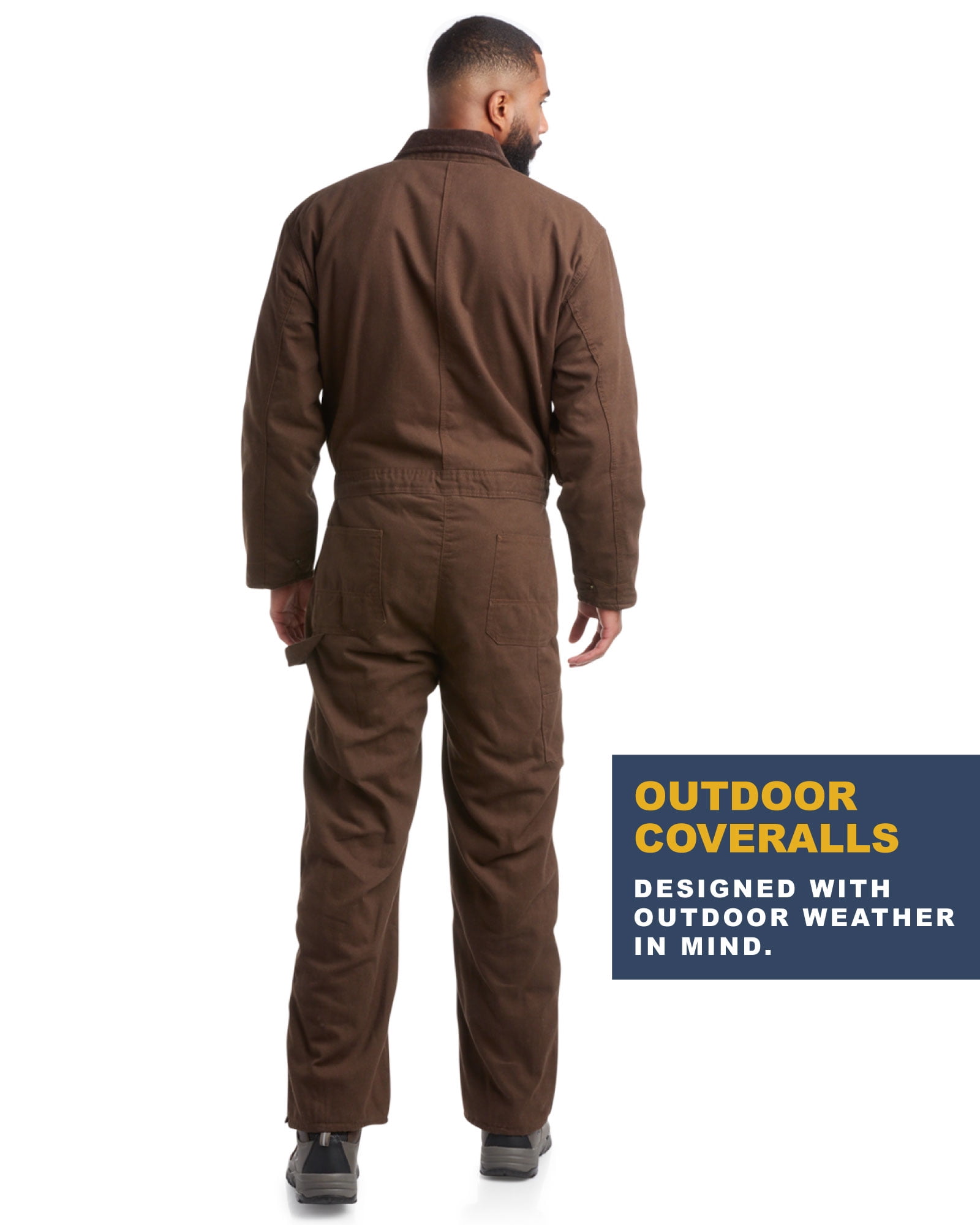 Bass Creek Outfitters Men s Duck Canvas Insulated Coverall Thick Long Sleeve Workwear Jumpsuit M 3XL Walmart