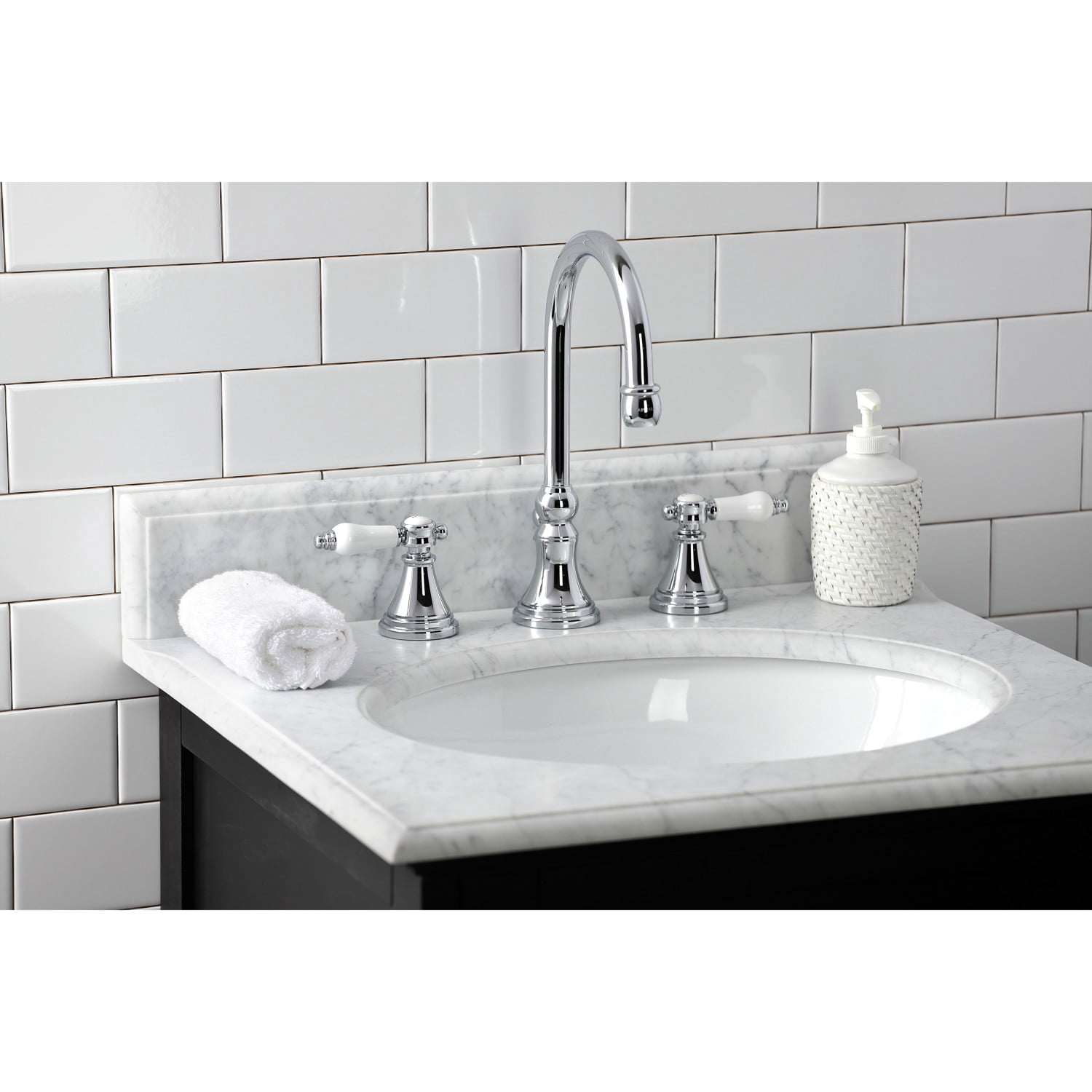 Kingston Brass KS2981BPL Bel-Air Widespread Bathroom Faucet with Brass Pop-Up, Polished Chrome