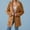 Khaki, variant on USSUMA Women's Hooded Sherpa Jacket Long Sleeve Soft Fleece Winter Coats Fuzzy Casual Zip Up Outerwear with Pockets 50% Off Clear