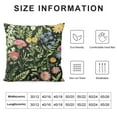 thumbnail image 6 of YANMS Botanical Print Vintage Floral Pillow Covers Black Pink Green Flower Spring Plant Decorative Throw Pillow Cases Outdoor Farmhouse Decor for Sofa Couch Bed,2 pcs White, 6 of 6