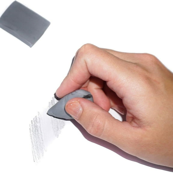 6 Gray Kneaded Erasers, Blend, Shade, Smooth, Correct, and Brighten Your Sketches and Drawings