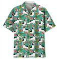thumbnail image 5 of Camisa hawaiana con estampado de perro y mascotas lindas para hombres y mujeres, camisas de verano con estampado de animales en 3D, blusa holgada con botones y solapa de manga corta, 5 of 5