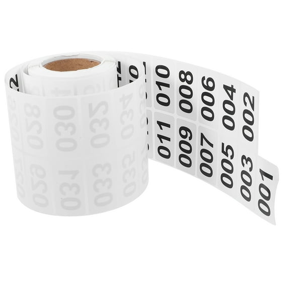 Beaupretty White Serial Number Stickers with Clear Design for Warehouse and Appliance Labels