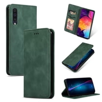 Samsung Galaxy A50 Case, Dteck Smooth PU Leather Flip Folio Wallet Card Slots Case Cover Stand Feature & Magnetic Closure For Samsung Galaxy A50 2019 6.4", Green