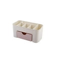 thumbnail image 3 of Cosmetic Storage PP Plastic Makeup Tool Box Jewelry Brush Organizer Case Table Storage Supplies, Light Pink, 3 of 9