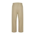 thumbnail image 5 of Afuyipoi Big and Tall Khaki Pants for Men,Solid Straight Leg Elastic Waist Classic Work Pants Khaki XXL/42, 5 of 6