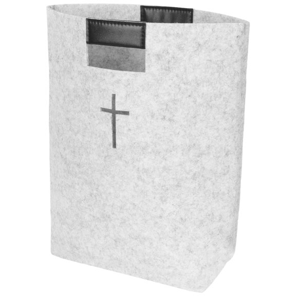 DEEPCRAFF Felt Bible Tote Bag with Cross Design Large Capacity for Shopping and Study