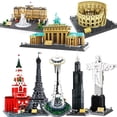 thumbnail image 2 of Bloques de construcción de Arquitectura de ciudad, Aguja Espacial, Taj Mahal, Big Ben, Torre Eiffel, Londres, Nueva York, París, juguetes de construcción para adultos, 2 of 4