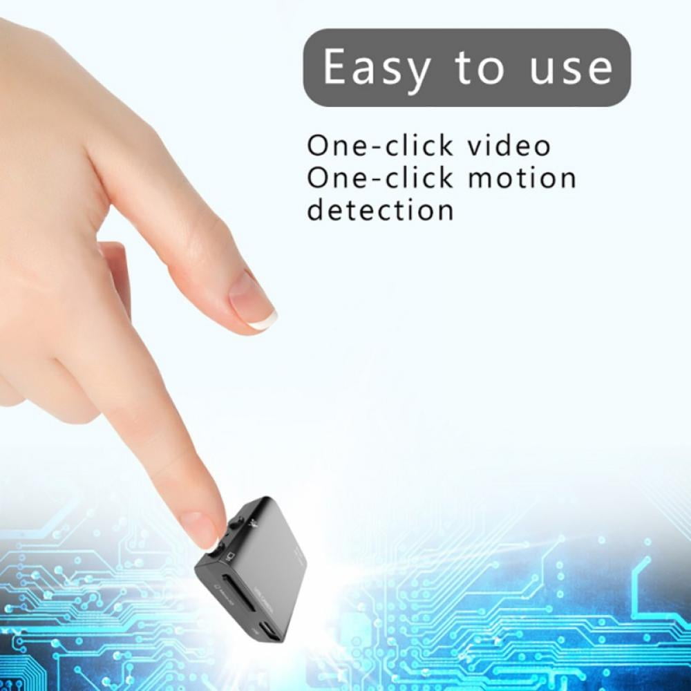 HD 1080P Smallest Mini Hidden Spy Camera Night Vision Motion Security Dash Cam,Black