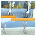 thumbnail image 4 of Zootealy Stainless Steel Cloth Drying Clips Big Cloth Blanket Clamp Windproof Spring Clip Grip 5 count, 4 of 8