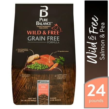 Pure Balance Wild & Free Grain Free Formula Salmon & Pea Recipe Food for Dogs, 24