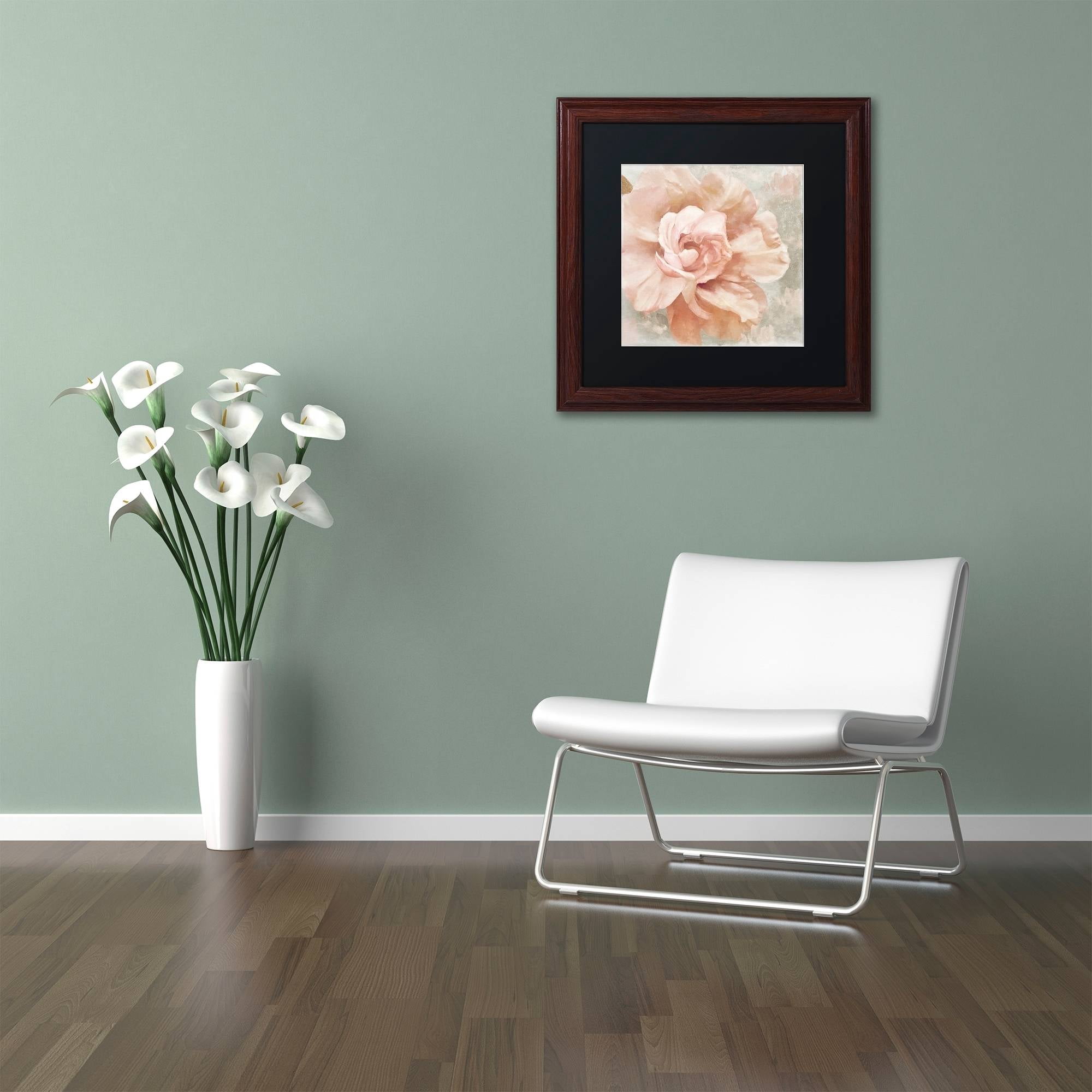 Trademark Fine Art "Petals Impasto I" Canvas Art by Color Bakery Black Matte, Wood Frame