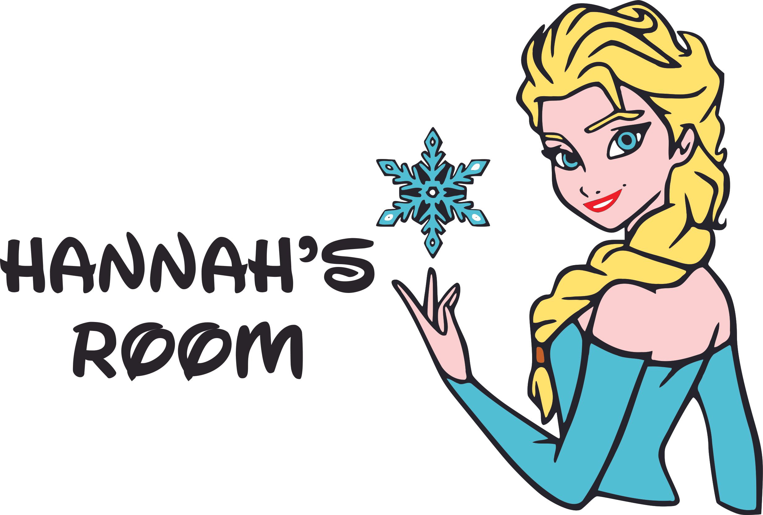 snowflakes & Personalised Name Removable wall sticker,KIDS/NURSEY ELSA Inspired