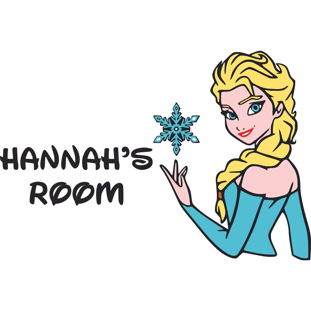 Frozen Disney Princess Elsa Cartoon Customized Wall Decal Custom
