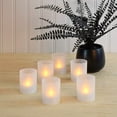 thumbnail image 2 of LumaBase Frosted Votives with Battery Operated LED Lights - Set of 6 (Amber), 2 of 11
