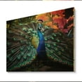 thumbnail image 2 of Designart "Blue Blue Indian Art Dancing Peacock" Indian Print on Natural Pine Wood, 2 of 5