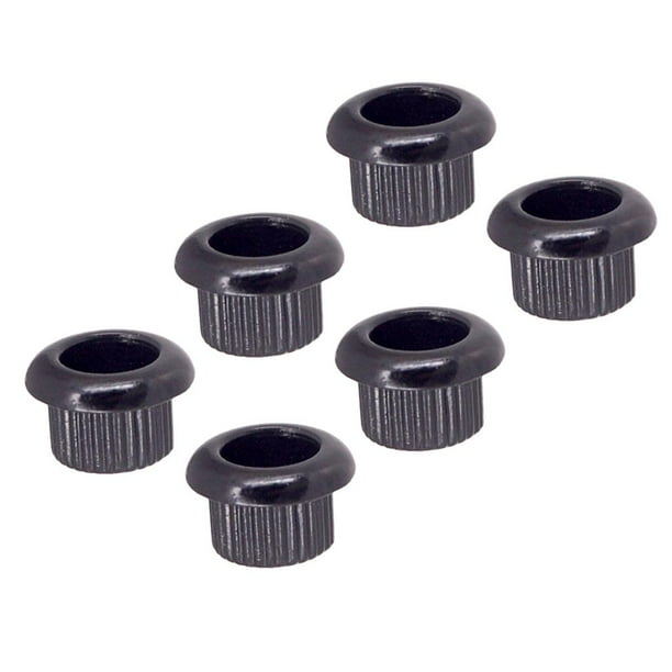 6 bujes de conversión para afinadores de guitarra eléctrica LP Negro