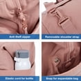 thumbnail image 4 of Gym Bag for Women, Carry on Weekender Overnight Bag, Travel Duffel Bags with Trolley Sleeve, Personal Item Travel Bag Tote Bag Workout Dance Bag, Black-Medium, 4 of 6
