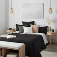 thumbnail image 2 of Bouclair Noir Collection Nash - Ensemble Couvre-Lit 3 Pcs Grand Lit, 2 of 10