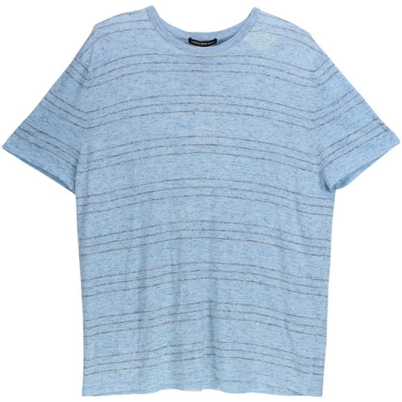 Cotton By Autumn Cashmere Men's Sky / Slate Blue Crew With Thin Stripe Graphic T-Shirt - XXL