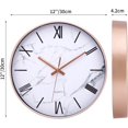 thumbnail image 4 of Reloj de pared VIVILINEN 12 pulgadas, reloj de pared silencioso moderno con motivo de mármol gran pendulo de pared para sala de estar habitación cocina sala de clase decoración interior Afortunado Sencillez, 4 of 4