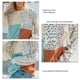 thumbnail image 5 of Jersey de manga larga con cuello redondo y costuras para mujer, suéteres de punto cómodos e informales para uso diario, estampado de leopardo L, 5 of 7