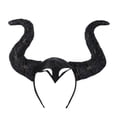 thumbnail image 3 of Diadema con cuernos de diablo para Halloween, disfraz divertido para juego de rol, para mujer Lazo negro, 3 of 7