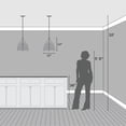 thumbnail image 5 of Hunter - Arcelia 1-light Alturas Gold, Medium Size Pendant Light, Dimmable, Modern Style, Bell Shaped, for Bedrooms, Kitchens, Dining, Living Rooms - 48118, 5 of 8