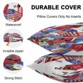 thumbnail image 4 of Waterproof Throw Pillow Covers Set of 2, 20x12 Inch American Flag Decorative Pillowcases Outdoor Pillow Slip Cushion Covers Set for Couch Tent Spring Garden Floral Birds House, 4 of 7