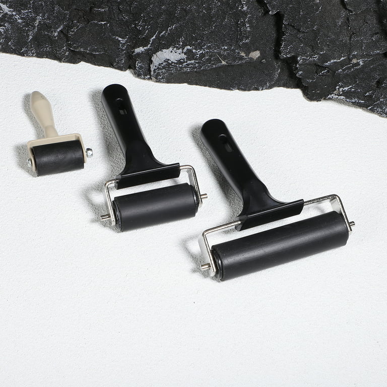 FRCOLOR 3 Pcs Rubber Brayer Rollers for Crafts Rubber Rollers for