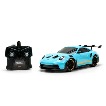 Jada Toys Porsche 911 (992) GT3 RS – 1:16 RC – USB Rechargeable with Turbo Function, Radio Control Cars(Blue)