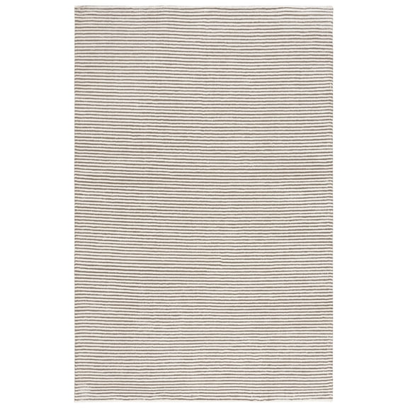 SAFAVIEH Audrey Mirjana Striped Area Rug, Ivory/Dark Grey, 5' x 7'