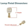 thumbnail image 5 of Aspen Creative 24024-22, Clear with Yellow Line Glass Lamp Finial in Copper, 2" Height, 2 Pack, 5 of 9