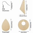 thumbnail image 4 of 120 Piezas Pendientes de Madera en Sin Terminar con Agujeros y de Pendientes para Hacer Joyas de Bricolaje, 4 of 5